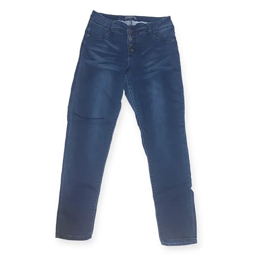 Rue21 high rise button skinny jeans